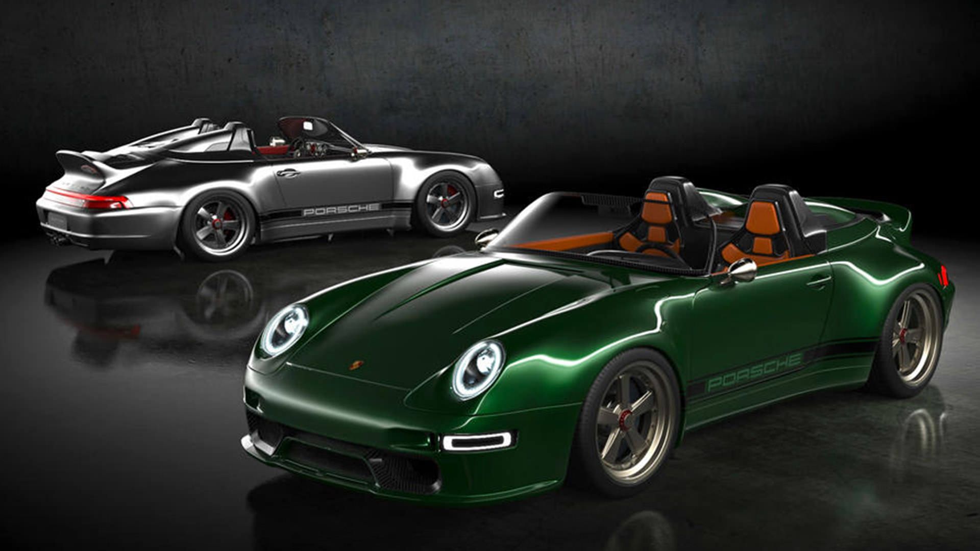 پورشه 993 اسپیدستر / Porsche 993 Speedster Remastered با تیونینگ گانتر ورکس سبز رنگ