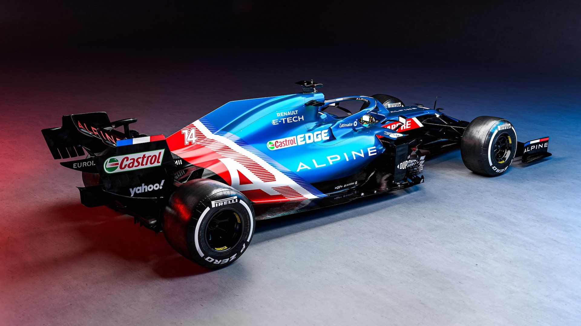 نمای عقب خودروی فرمول یک آلپاین / 2021 Alpine A521 رنو سابق