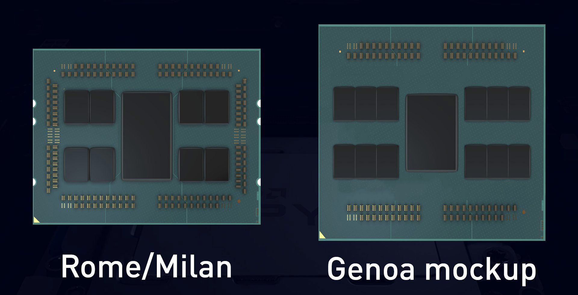 مقایسه دای پردازنده اپیک روم و میلان با اپیک جنوا