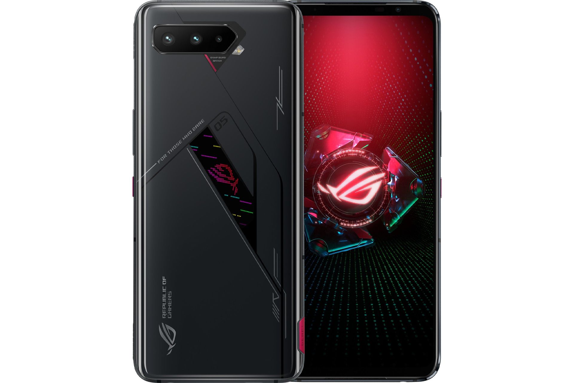 گوشی ایسوس راگ فون 5 پرو / Asus ROG Phone 5 Pro از نمای پشت و جلو