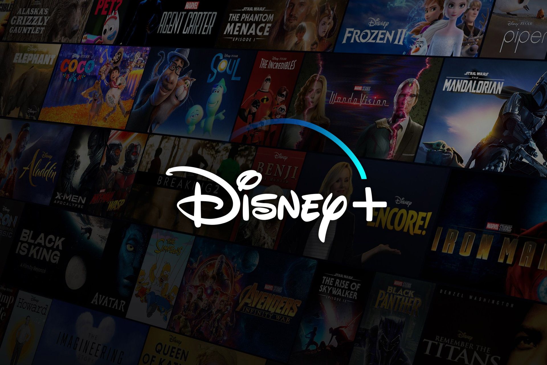 لوگو دیزنی پلاس / Disney+ روی فیلم ها و انیمیشن های دیزنی طرح گرافیکی