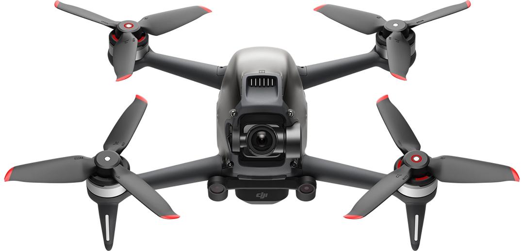 پهپاد اول شخص DJI FPV از نمای جلو در حالت خاموش