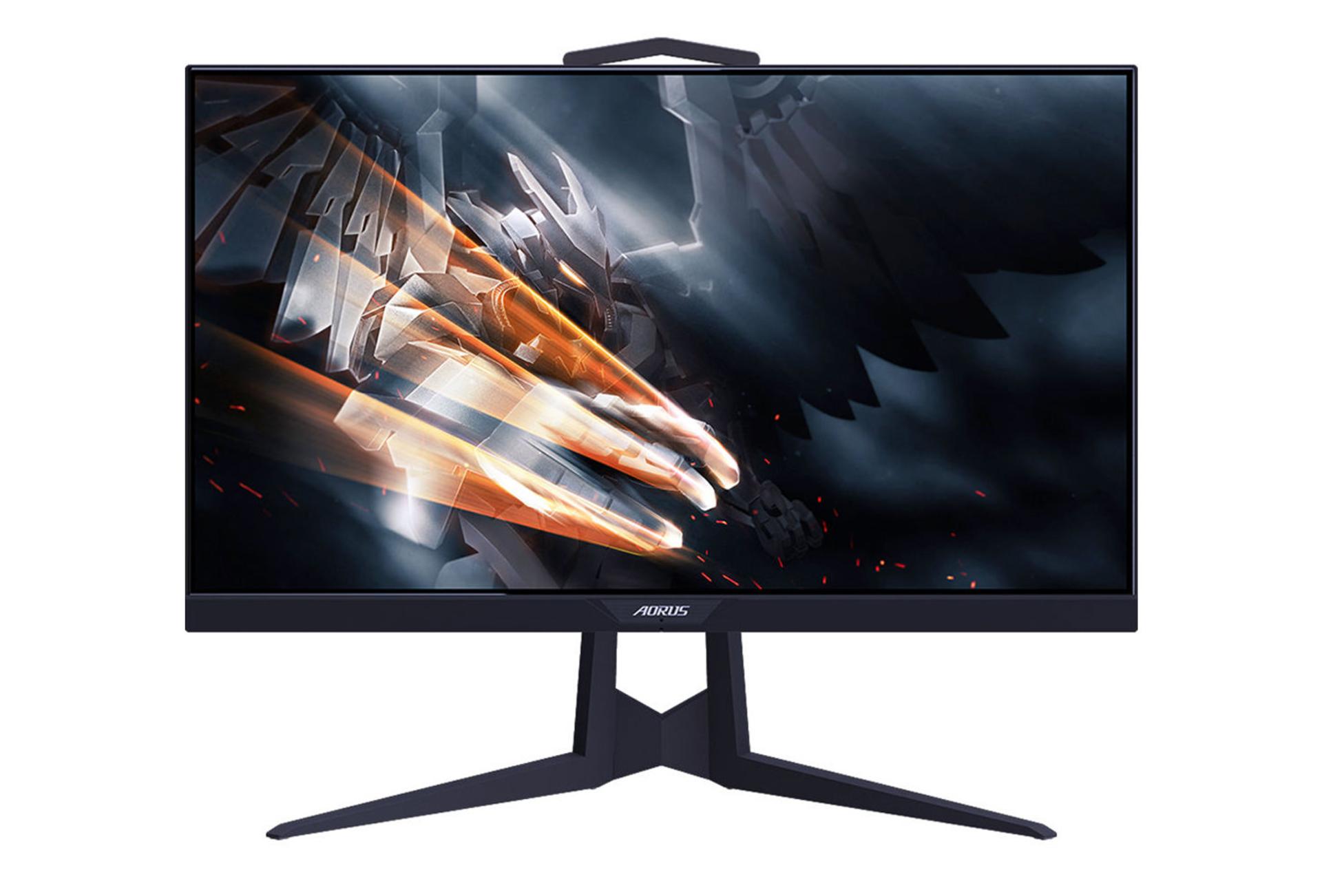 نمای جلو مانیتور گیگابایت آروس 25 اینچ مدل KD25F رنگ مشکی