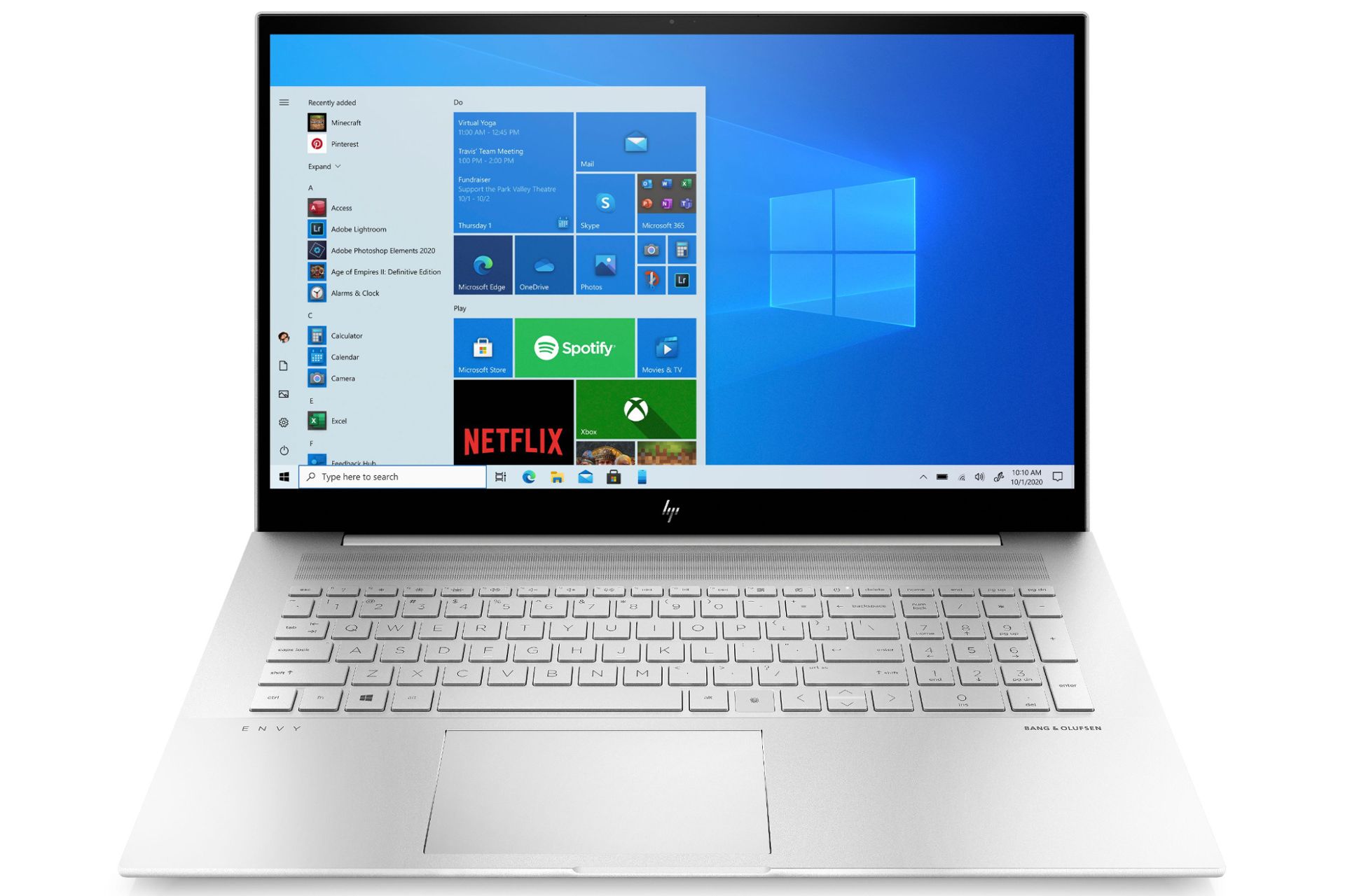 نمای جلو لپ تاپ HP Envy 17 مدل نقره ای