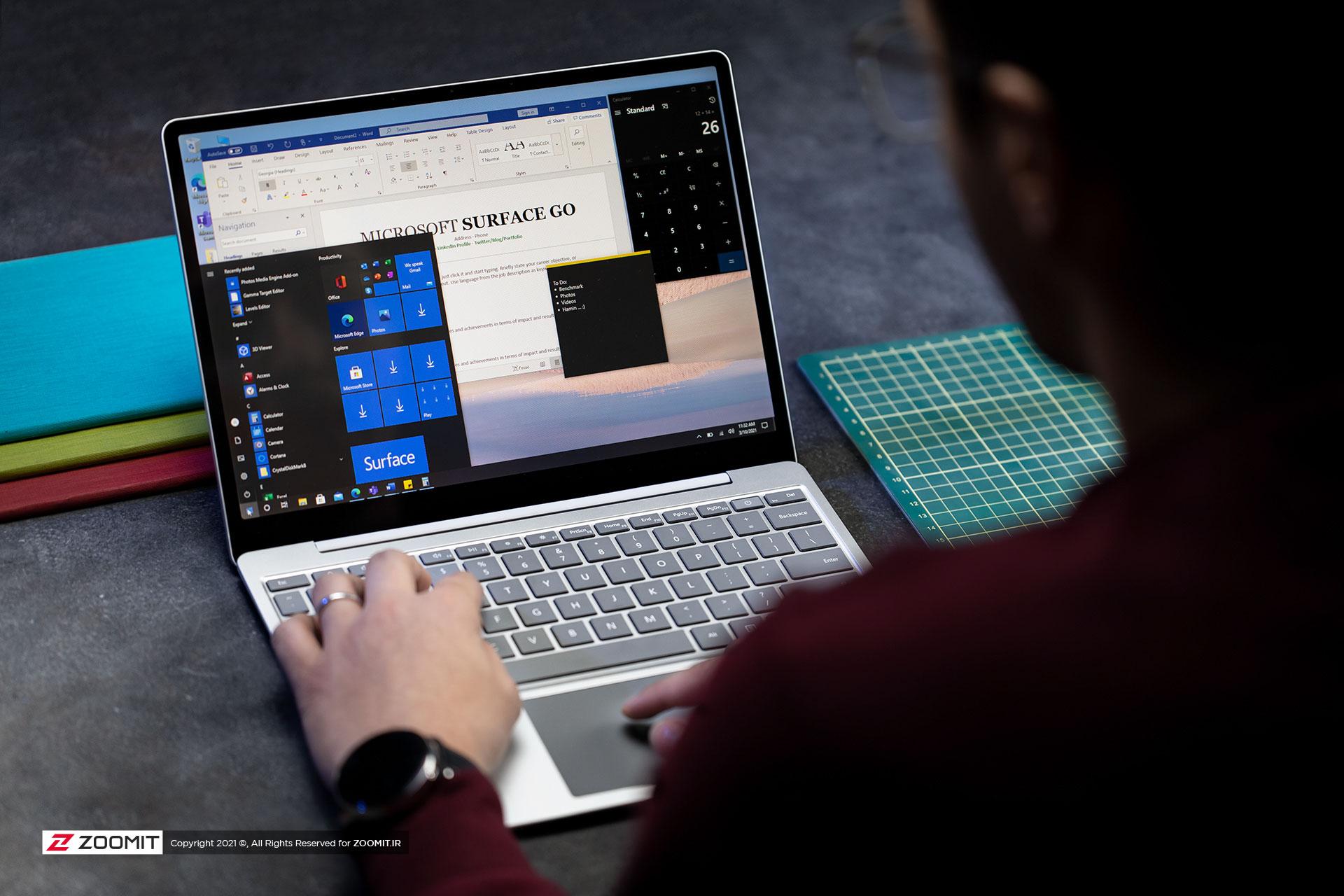 کار با سرفیس لپ تاپ گو مایکروسافت