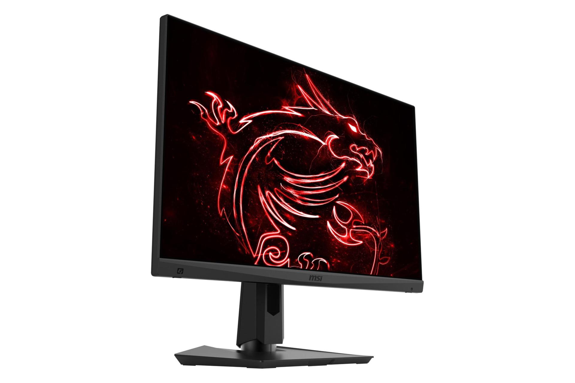 نمای جلو زاویه دار مانیتور ام اس آی 27 اینچ مدل Optix MAG274R رنگ مشکی