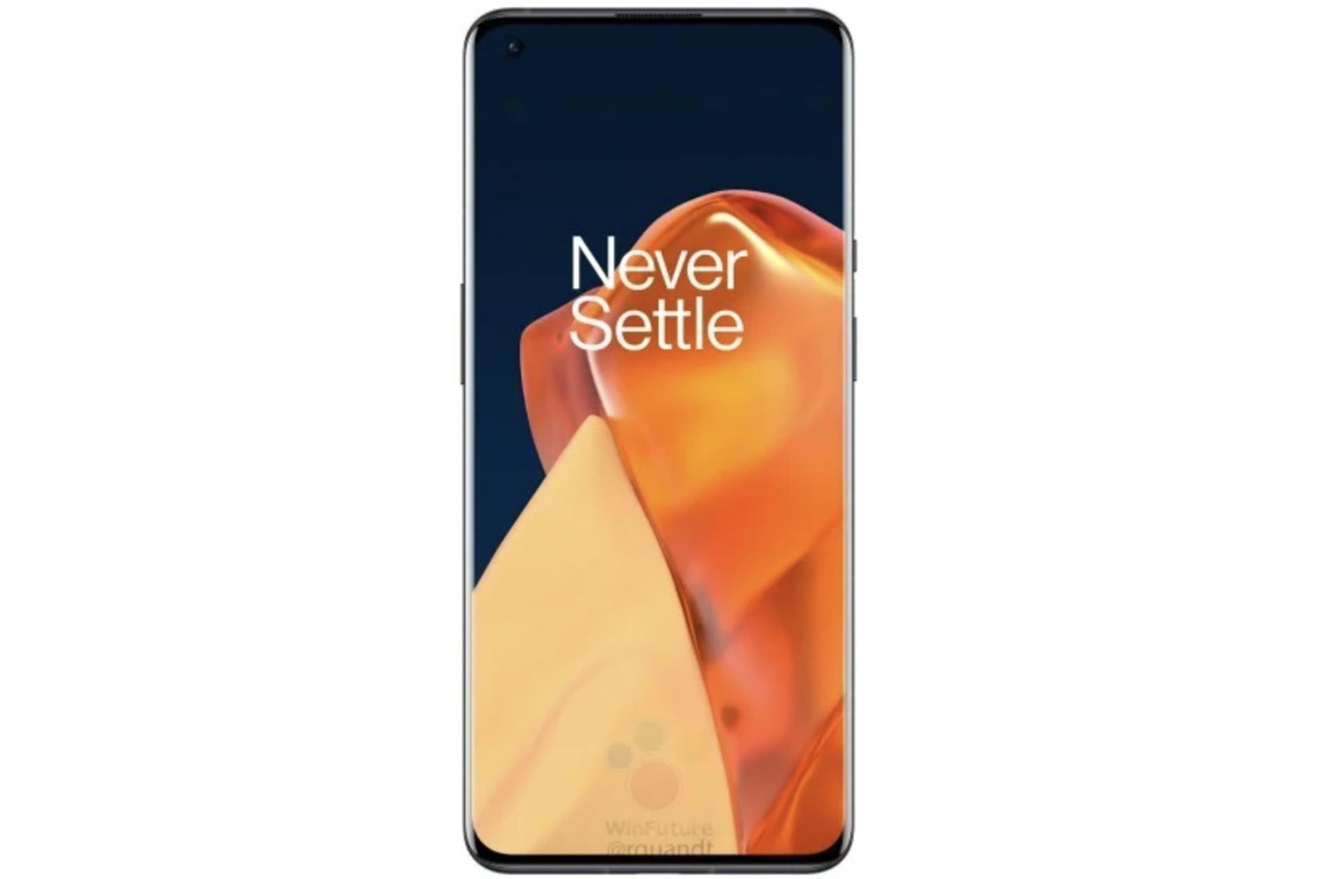 رندر فاش شده نمای جلو نمایشگر گوشی های سری وان پلاس 9 / OnePlus 9