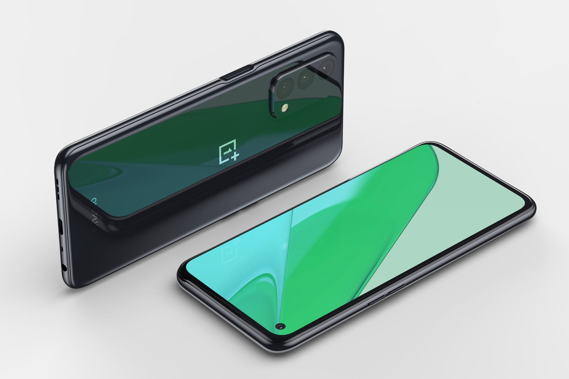 رندر فاش شده وان پلاس نورد ان وان / OnePlus Nord N1 در حالت افقی روی زمین