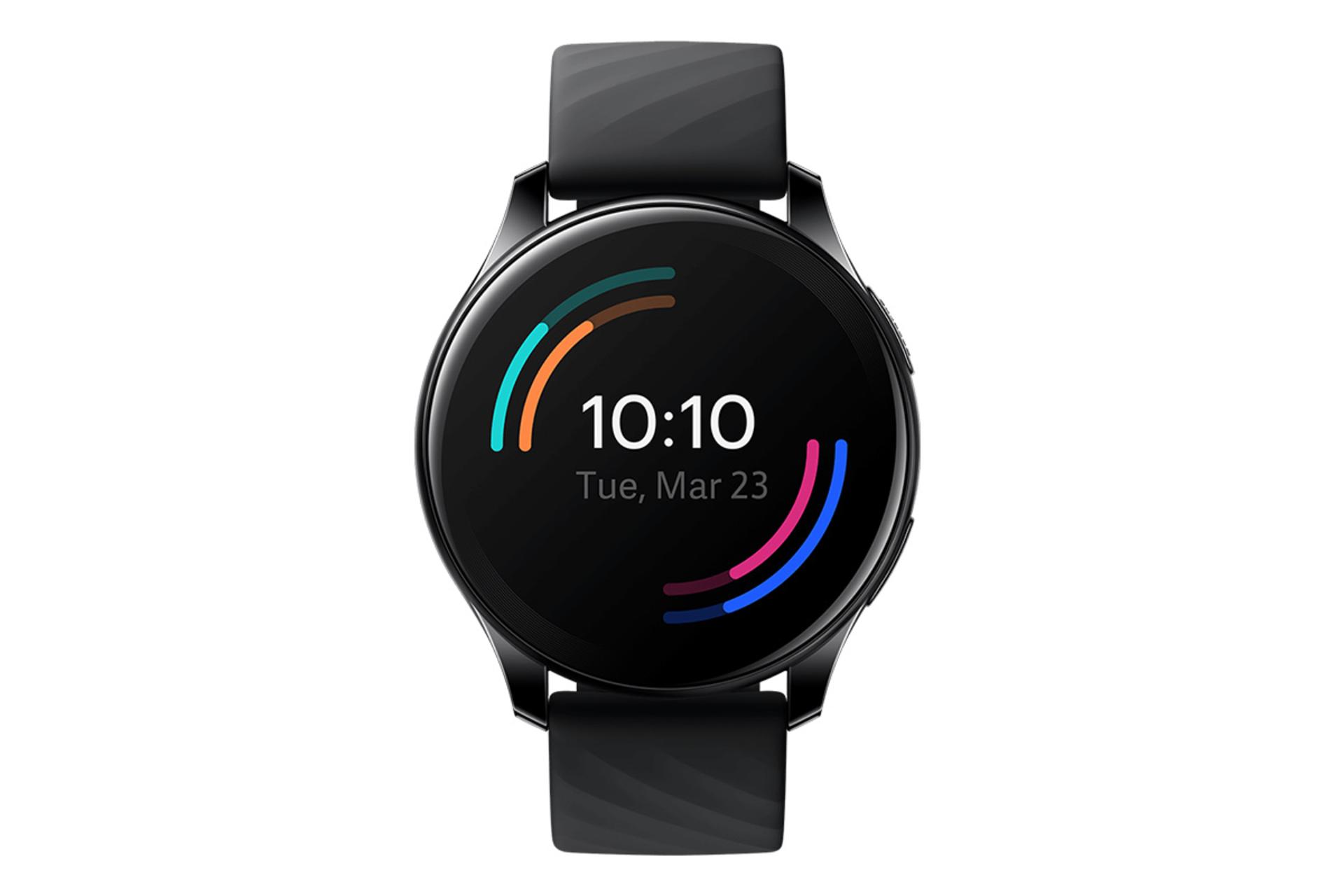 نمای جلو ساعت هوشمند وان پلاس / Oneplus Watch رنگ مشکی