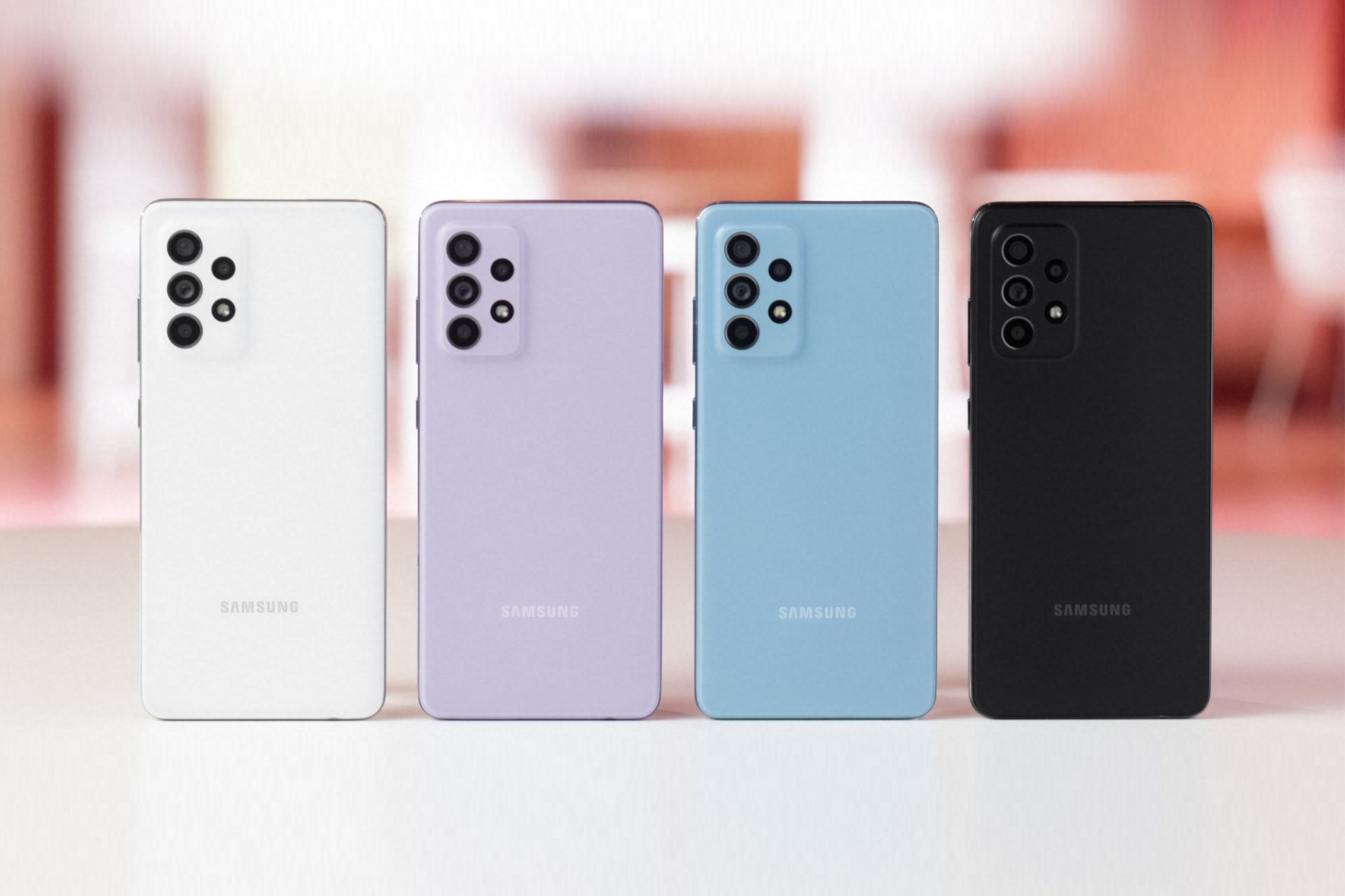 تمام رنگ های گلکسی ای 52 / Galaxy A52 سامسونگ از نمای پشت