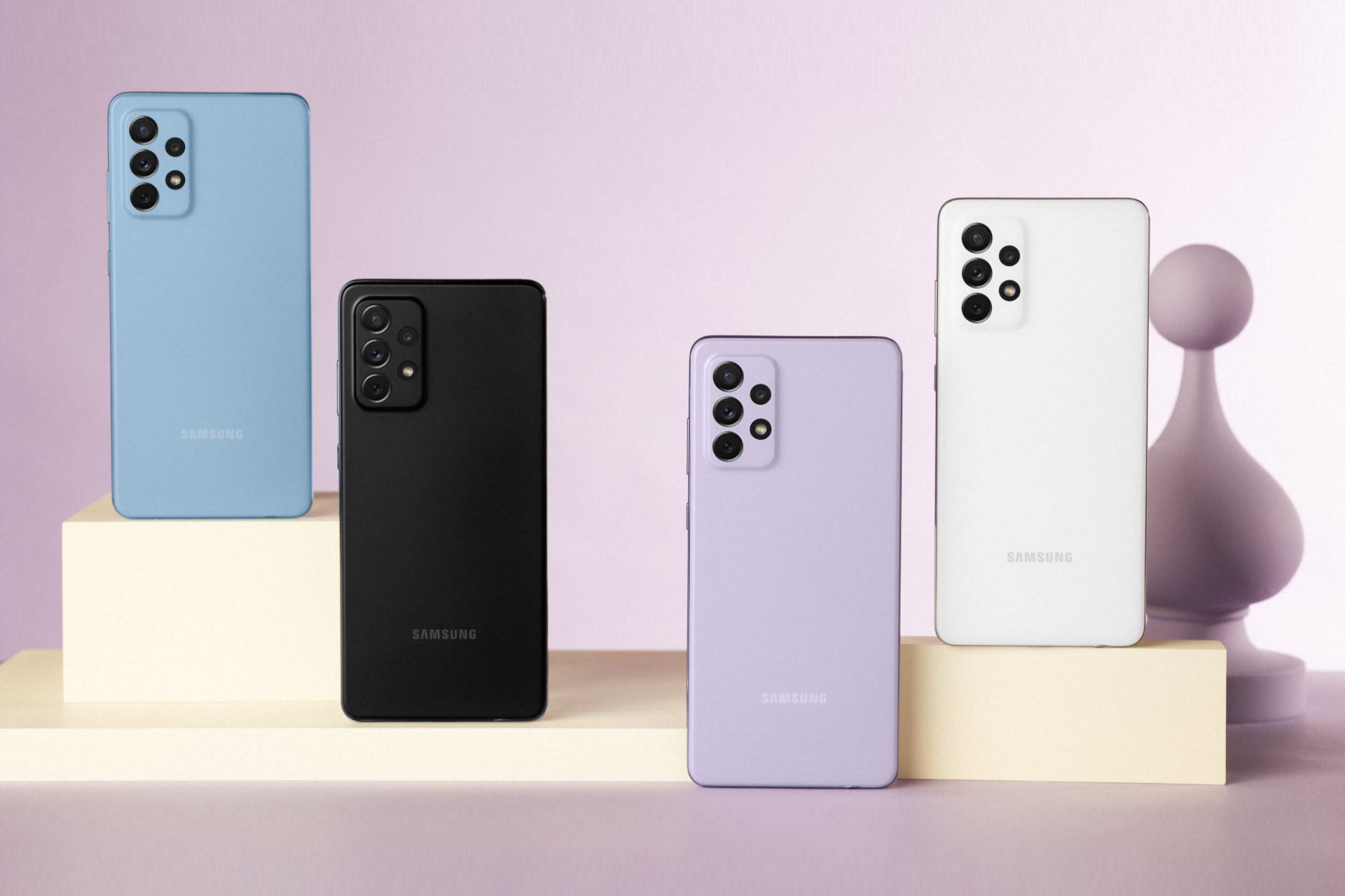 تمام رنگ های گلکسی ای 72 / Galaxy A72 سامسونگ از نمای پشت