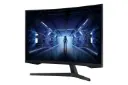 نمای جلو زاویه دار مانیتور ادیسه جی 5 32 اینچی سامسونگ مدل C32G57T رنگ مشکی