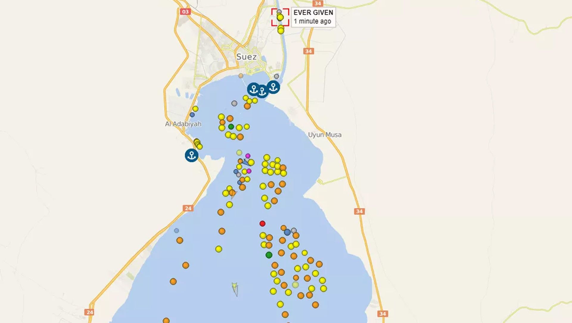 ترافیک کانال سوئز در پی مسدود شدن توسط کشتی اور گیون / Ever Given