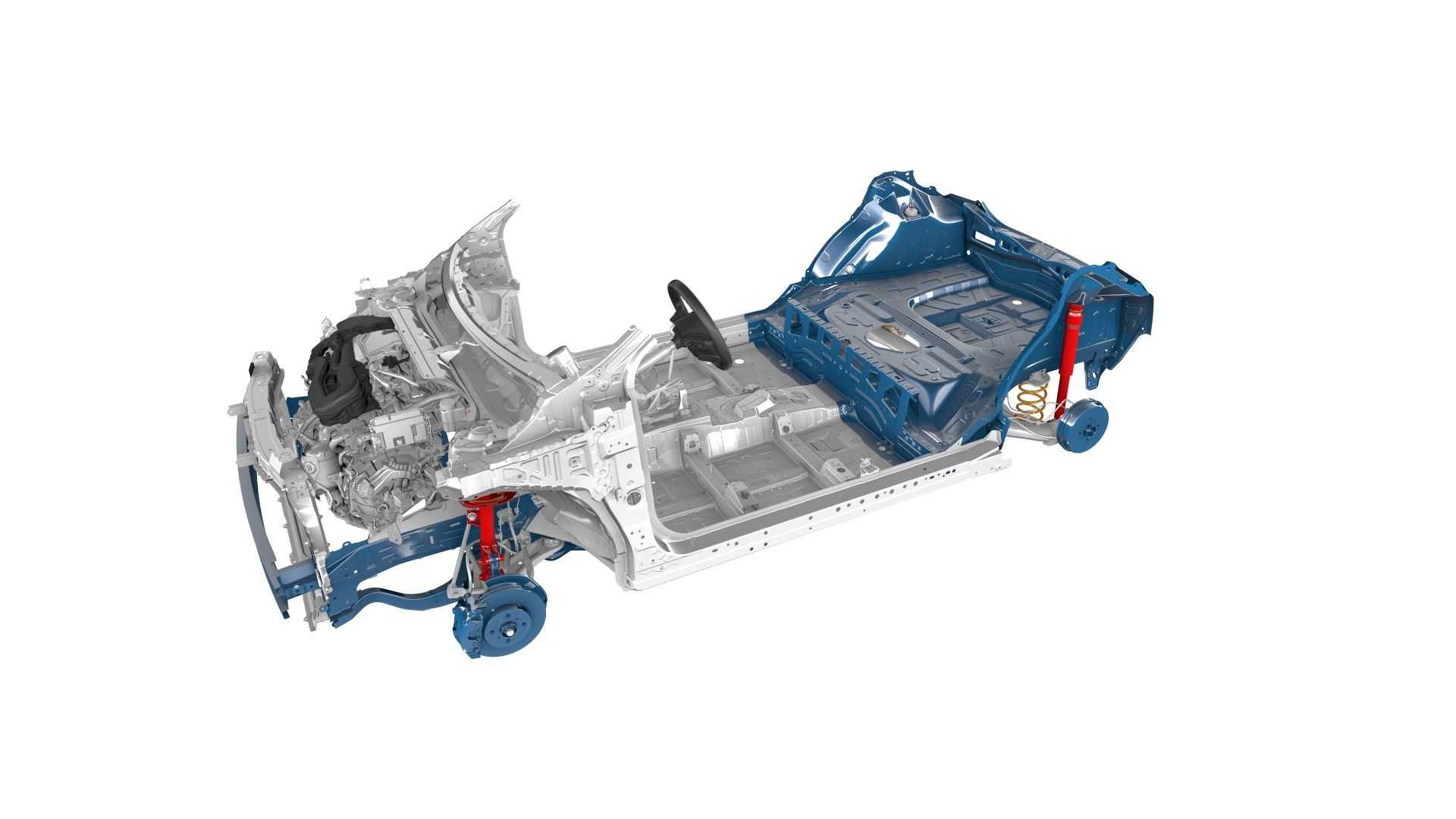نمای سه چهارم پلتفرم خودروی کوچک تویوتا / Toyota 