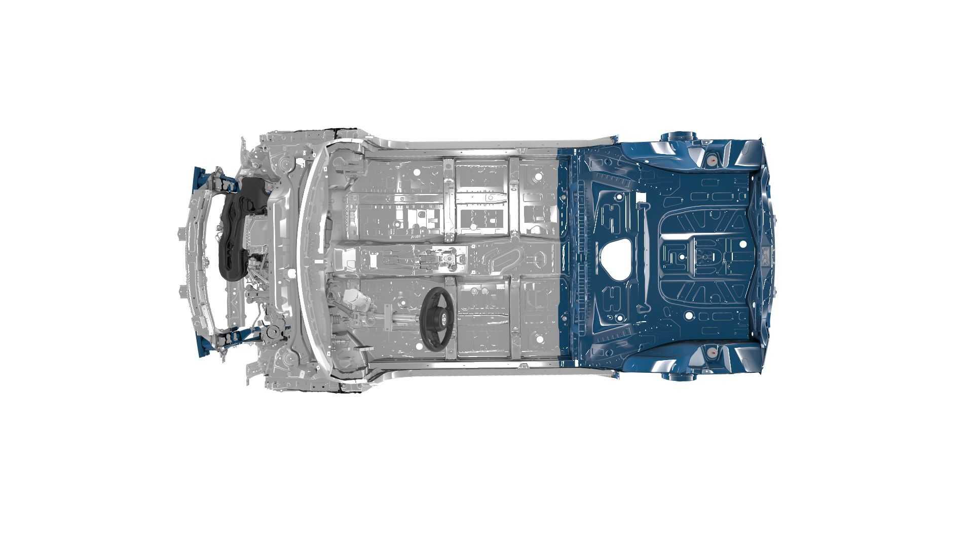نمای بالا پلتفرم خودروی کوچک تویوتا / Toyota 