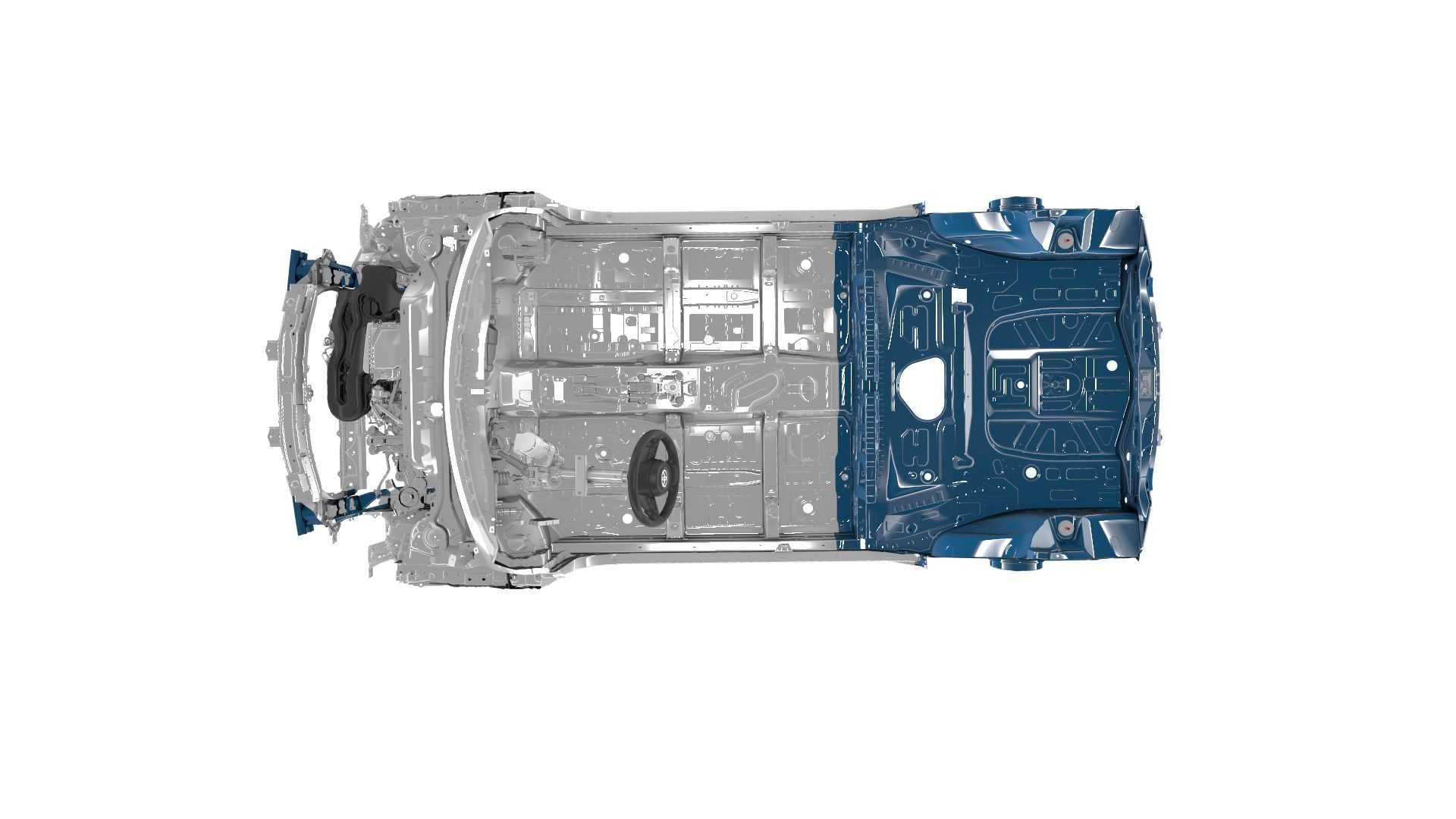 نمای بالا پلتفرم خودروی کوچک تویوتا / Toyota 