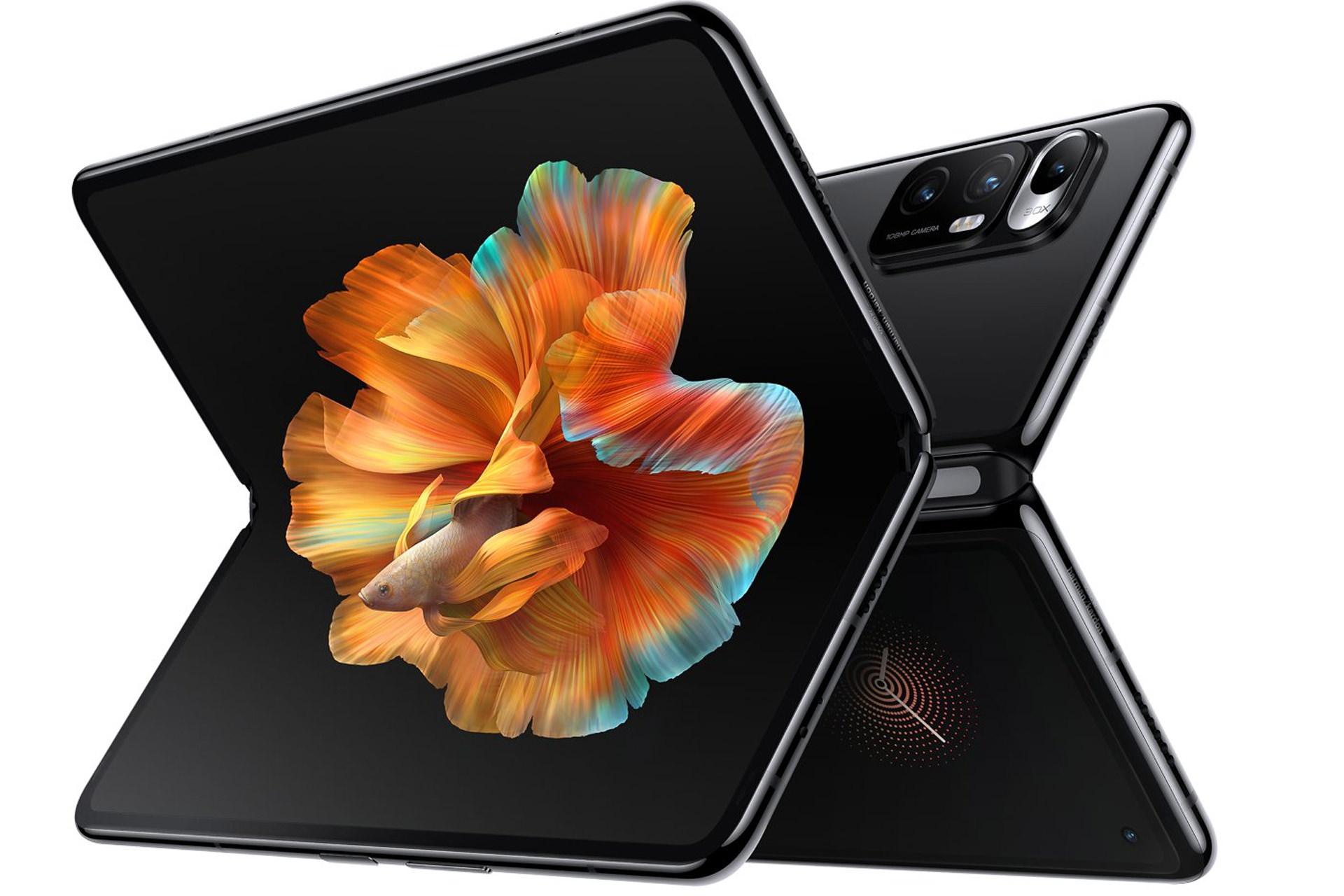 می میکس فولد / Mi Mix Fold شیائومی در حالت افقی از پشت و جلو