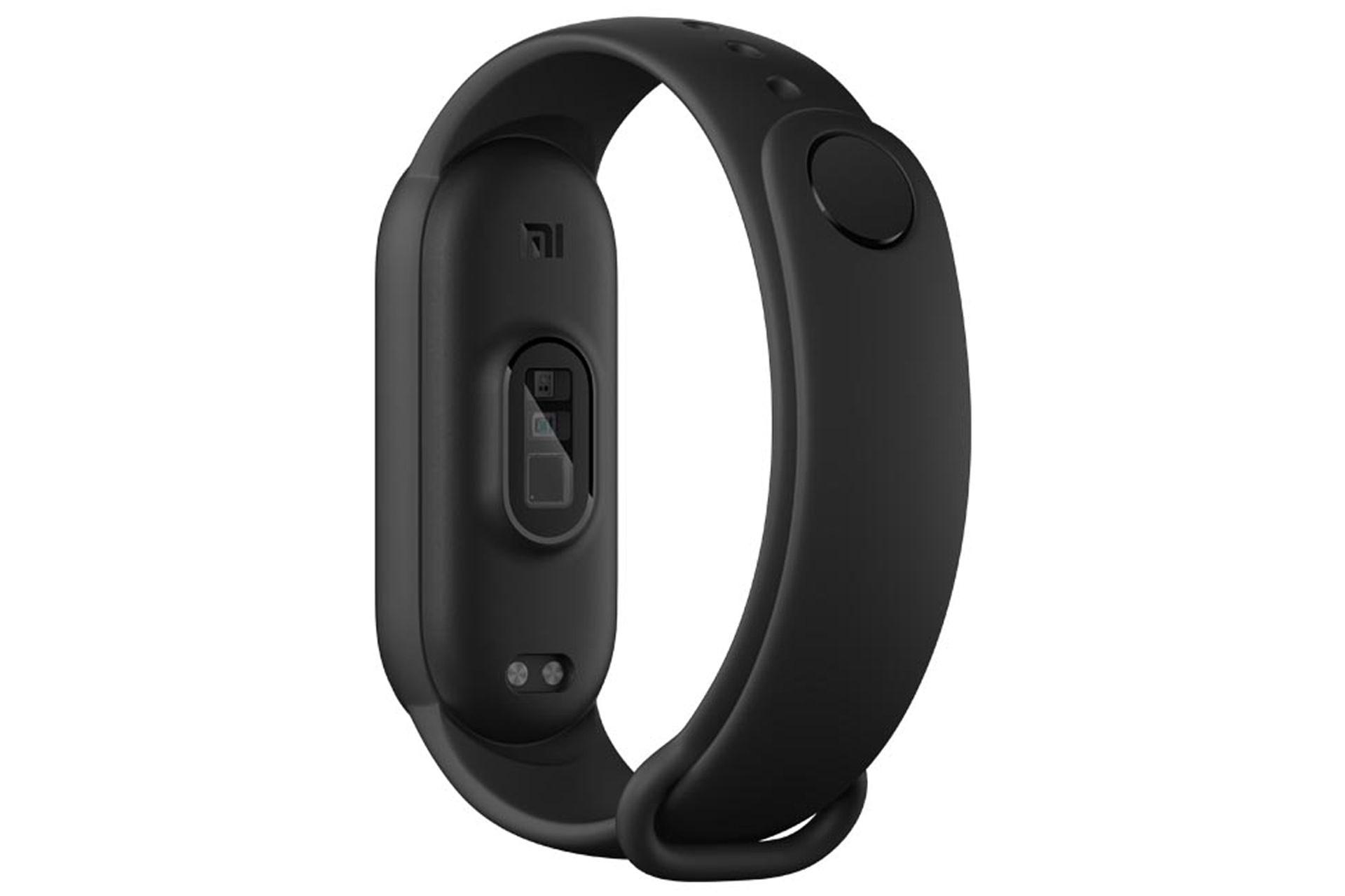 مدل مشکی شیائومی می بند 6 / Xiaomi Mi Smart Band 6 از نمای پشت