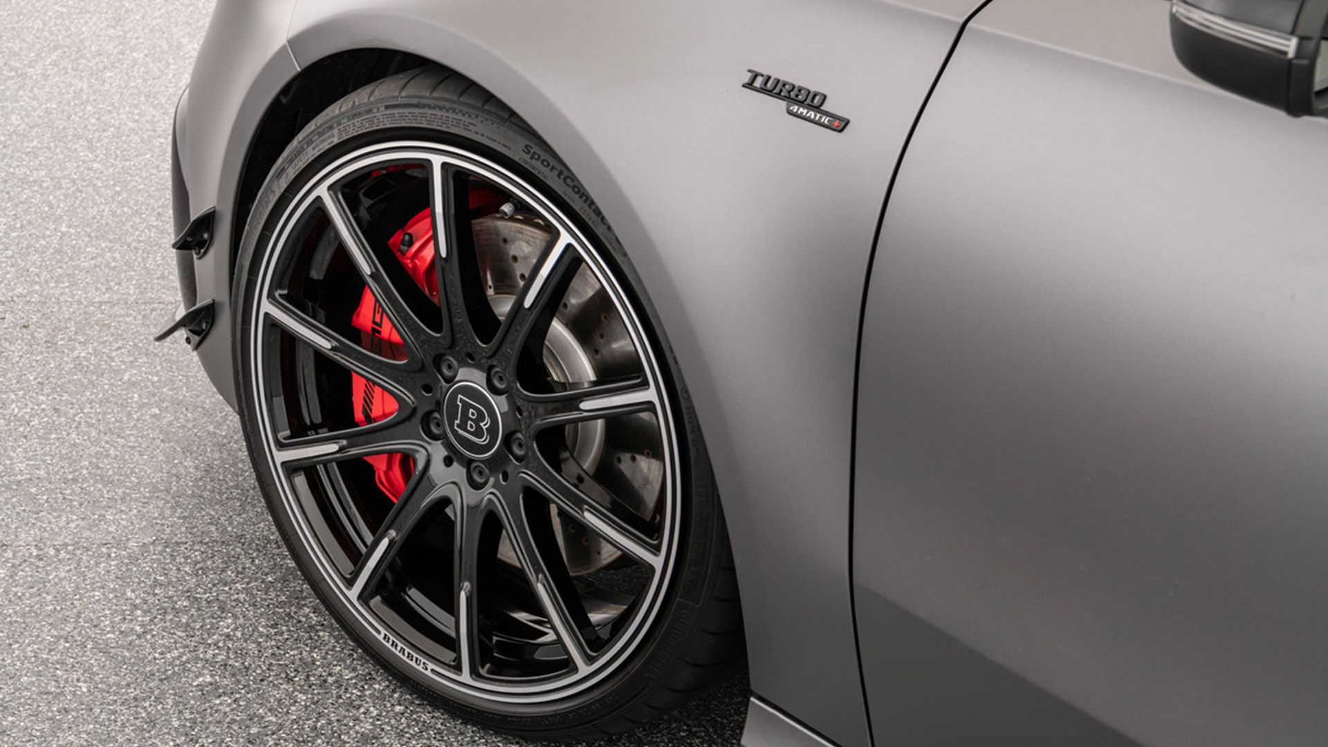 چرخ جلو مرسدس آ ام گ تیونینگ برابوس / Brabus Mercedes-AMG A45 S نقره ای رنگ