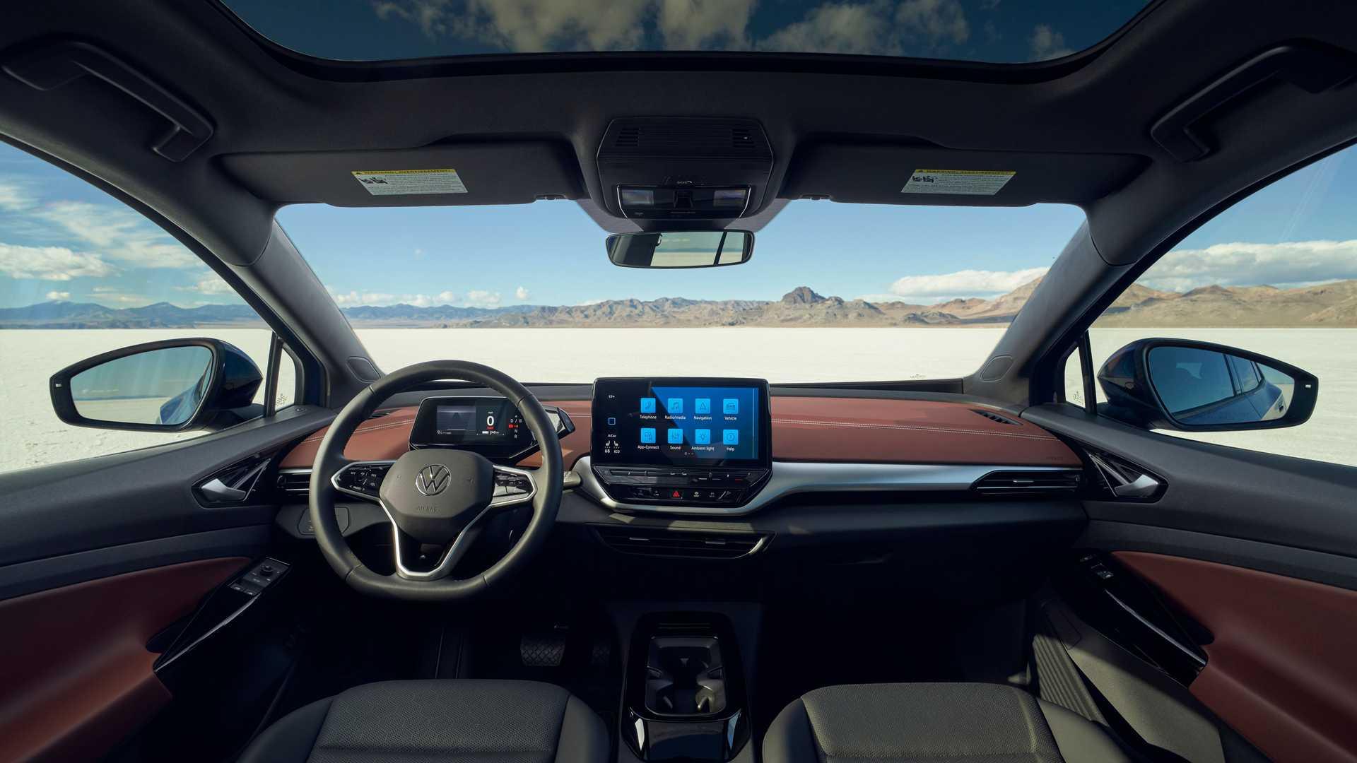 کابین خودروی الکتریکی فولکس واگن آی دی 4 / Volkswagen ID.4 آبی رنگ