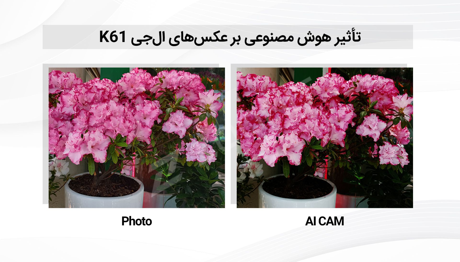 تأثیر هوش مصنوعی بر عکس‌های ال جی K61