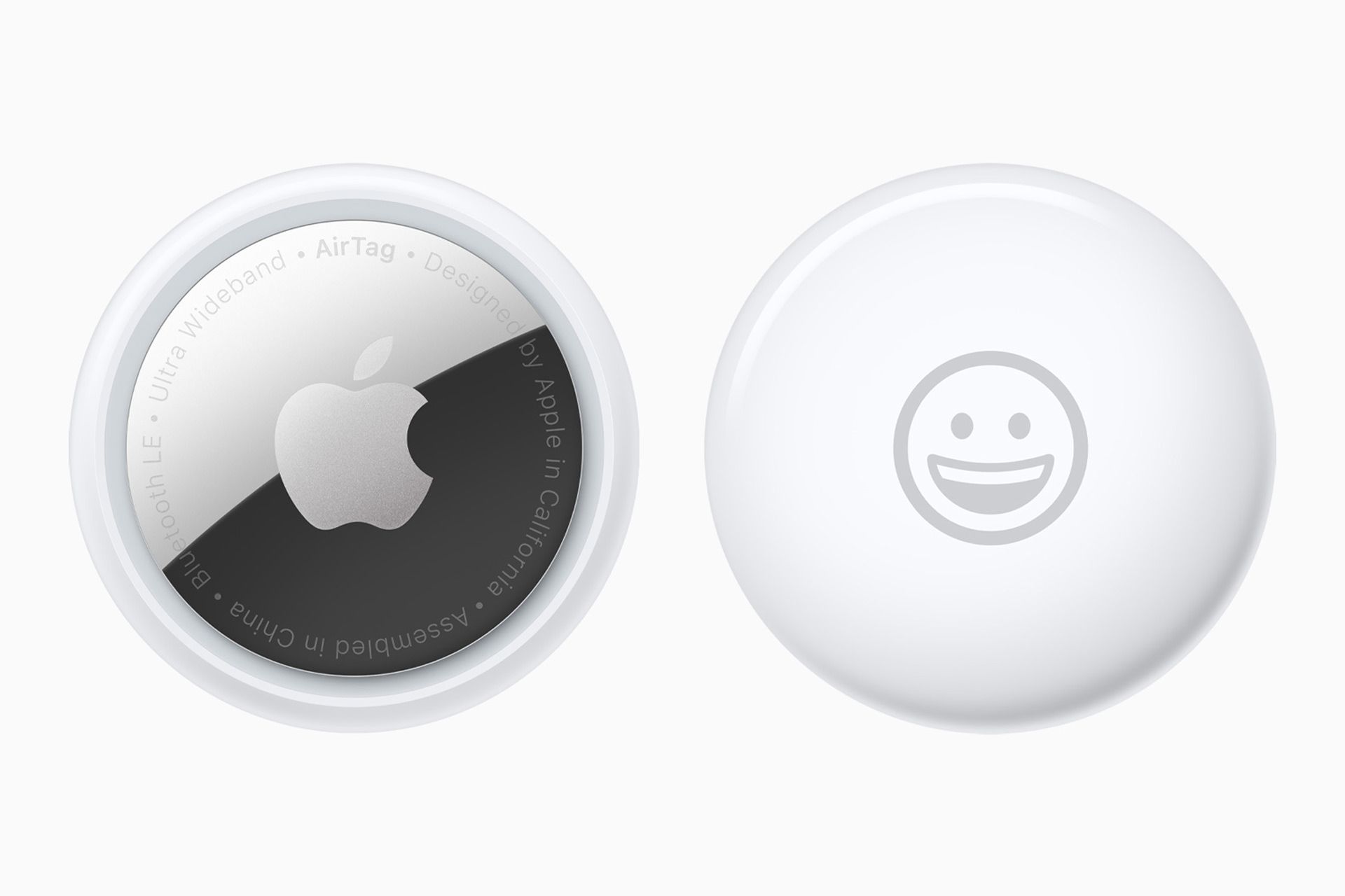 نمای پشت ایرتگ اپل / Apple AirTag و نمای جلو با ایموجی