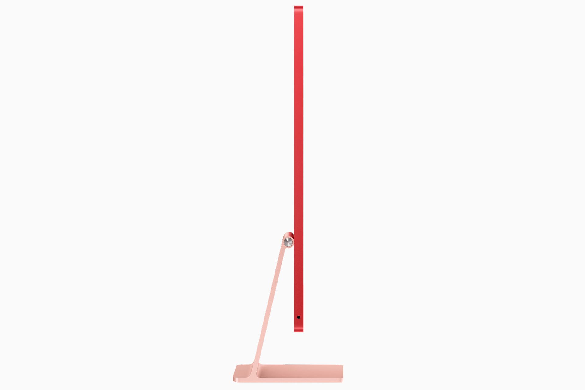 آی مک 24 اینچ 2021 اپل از نیم رخ مدل قرمز