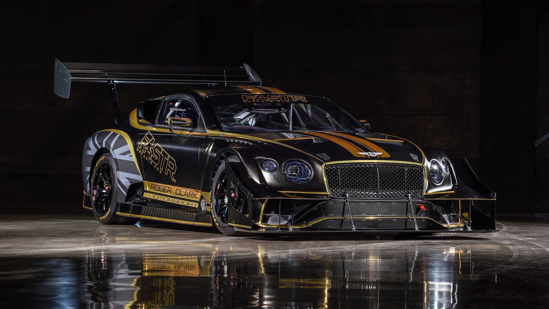 بنتلی کنتیننتال جی تی 3 پایکز پیک / Bentley Continental GT3 Pikes Peak سیاه رنگ با نوارهای زرد 