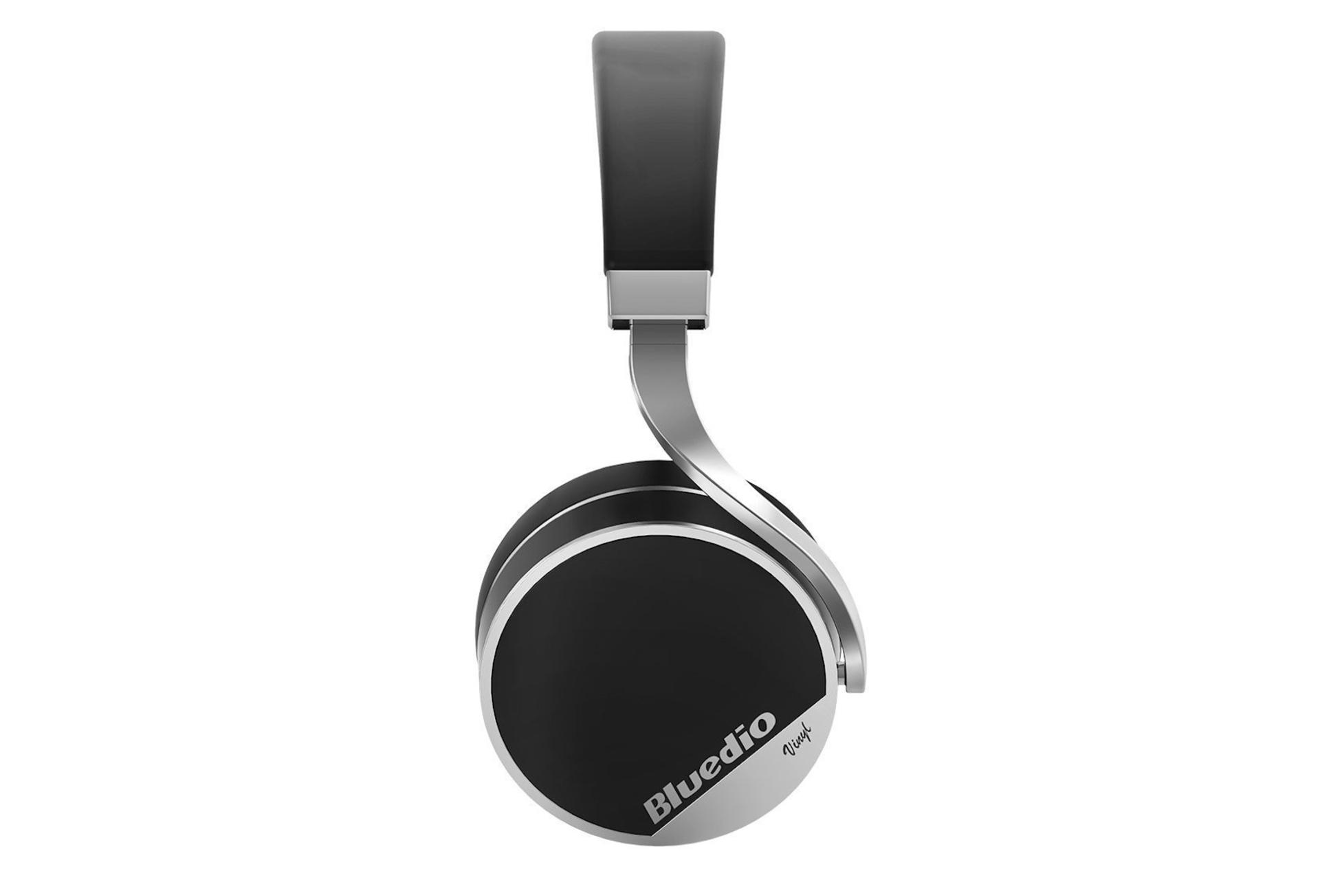 نمای جانبی هدفون بی سیم بلاژیو Bluedio Vinyl Plus مشکی نقره ای