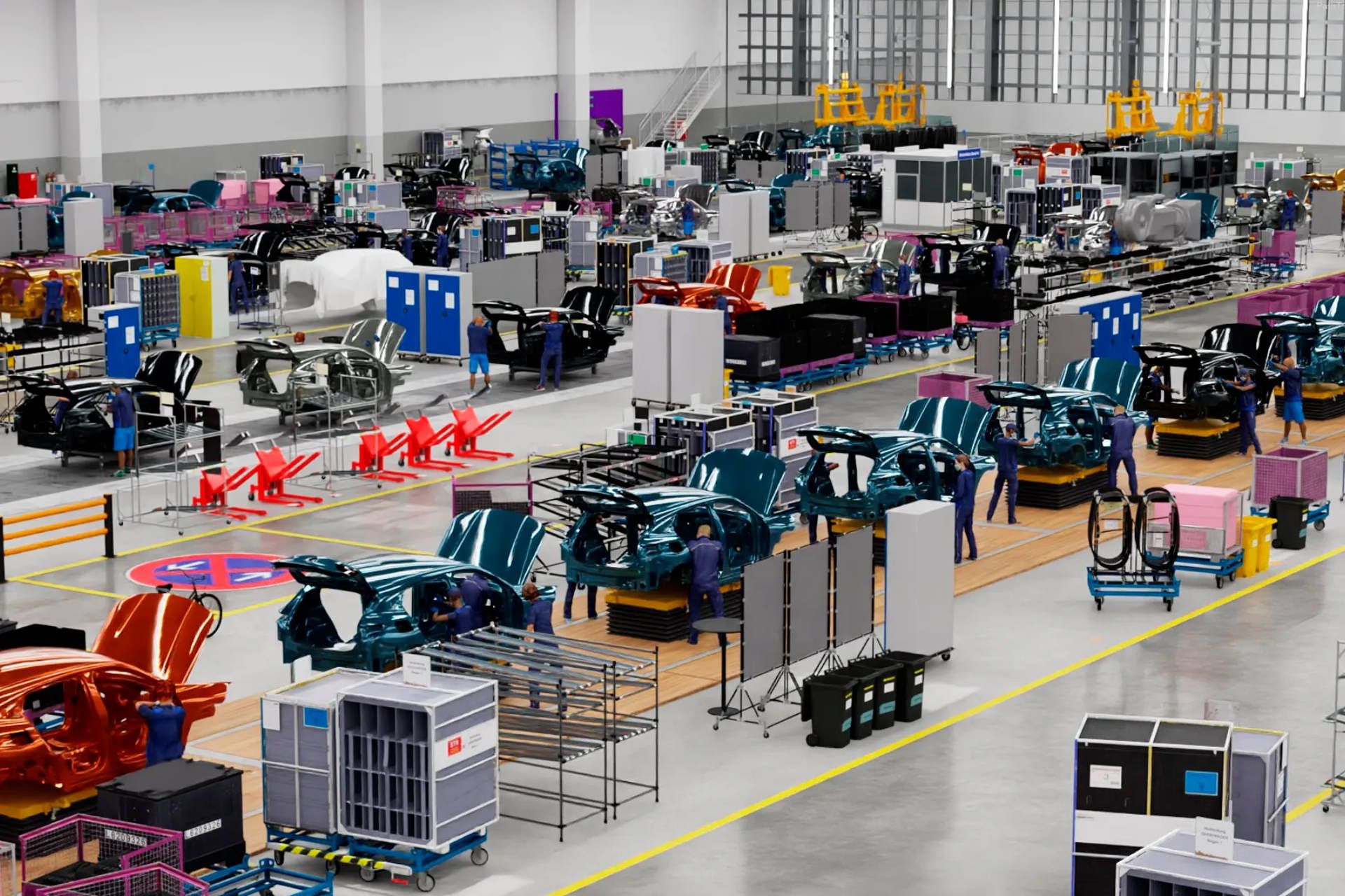 نسخه شبیه سازی شده کارخانه رگنسبورگ بی ام و در آمنی ورس انویدیا