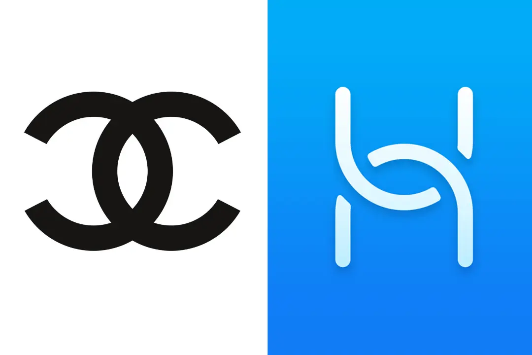 لوگو شنل / Chanel برند فرانسوی در کنار لوگو هواوی / Huawei