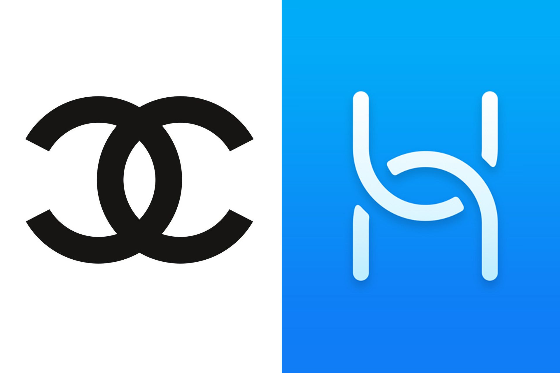 لوگو شنل / Chanel برند فرانسوی در کنار لوگو هواوی / Huawei