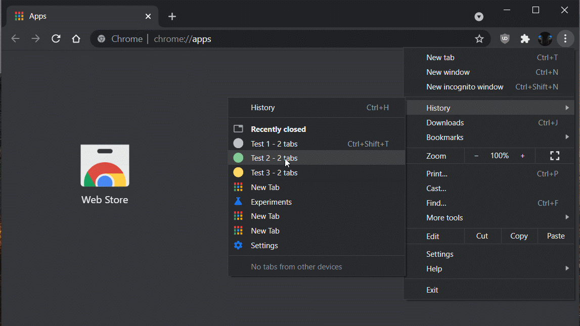 بازگردادندن تب های گروهی در کروم