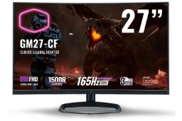 نمای جلو مانیتور کولر مستر 27 اینچ GM27-CF رنگ مشکی