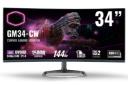 نمای جلو مانیتور کولر مستر 34 اینچ GM34-CW رنگ مشکی