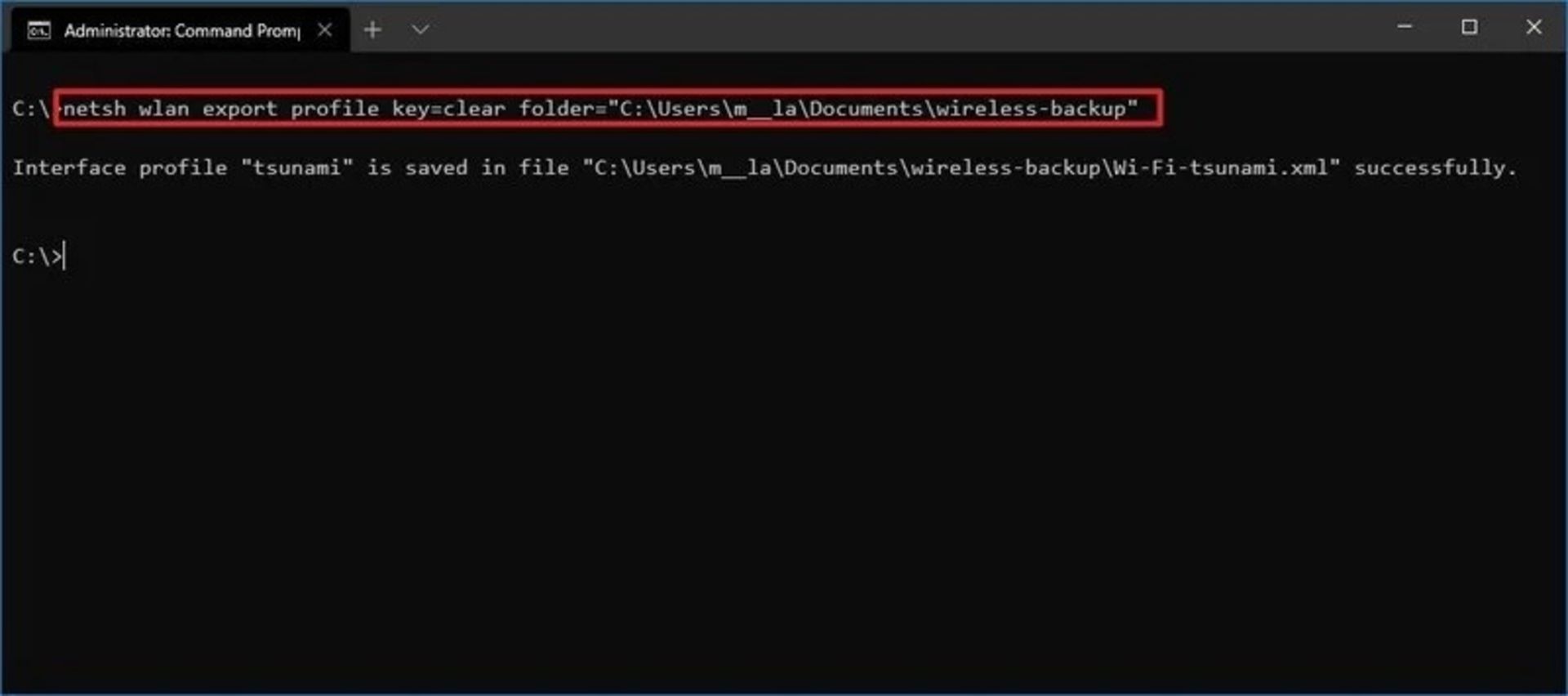صادر کردن تنظیمات بی سیم - 1