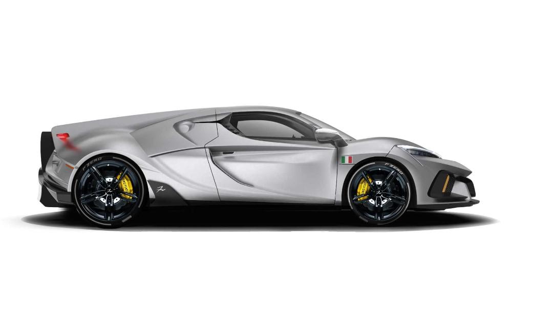 نمای جانبی خودروی سوپراسپرت فرانجیونتو سورپاسو استراداله / FV Frangivento Sorpasso Supercar 