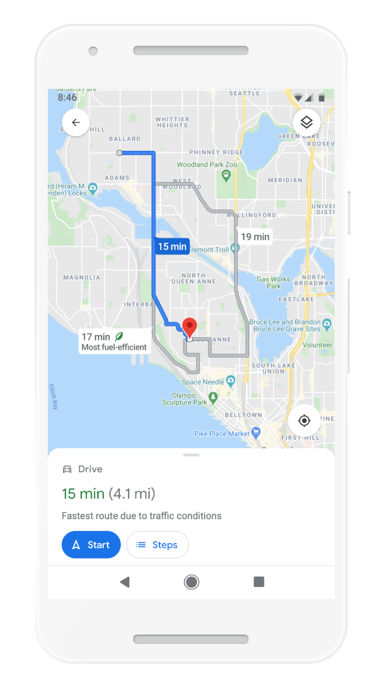 پیدا کردن مسیر سازگار با محیط زیست در گوگل مپ / Google Maps