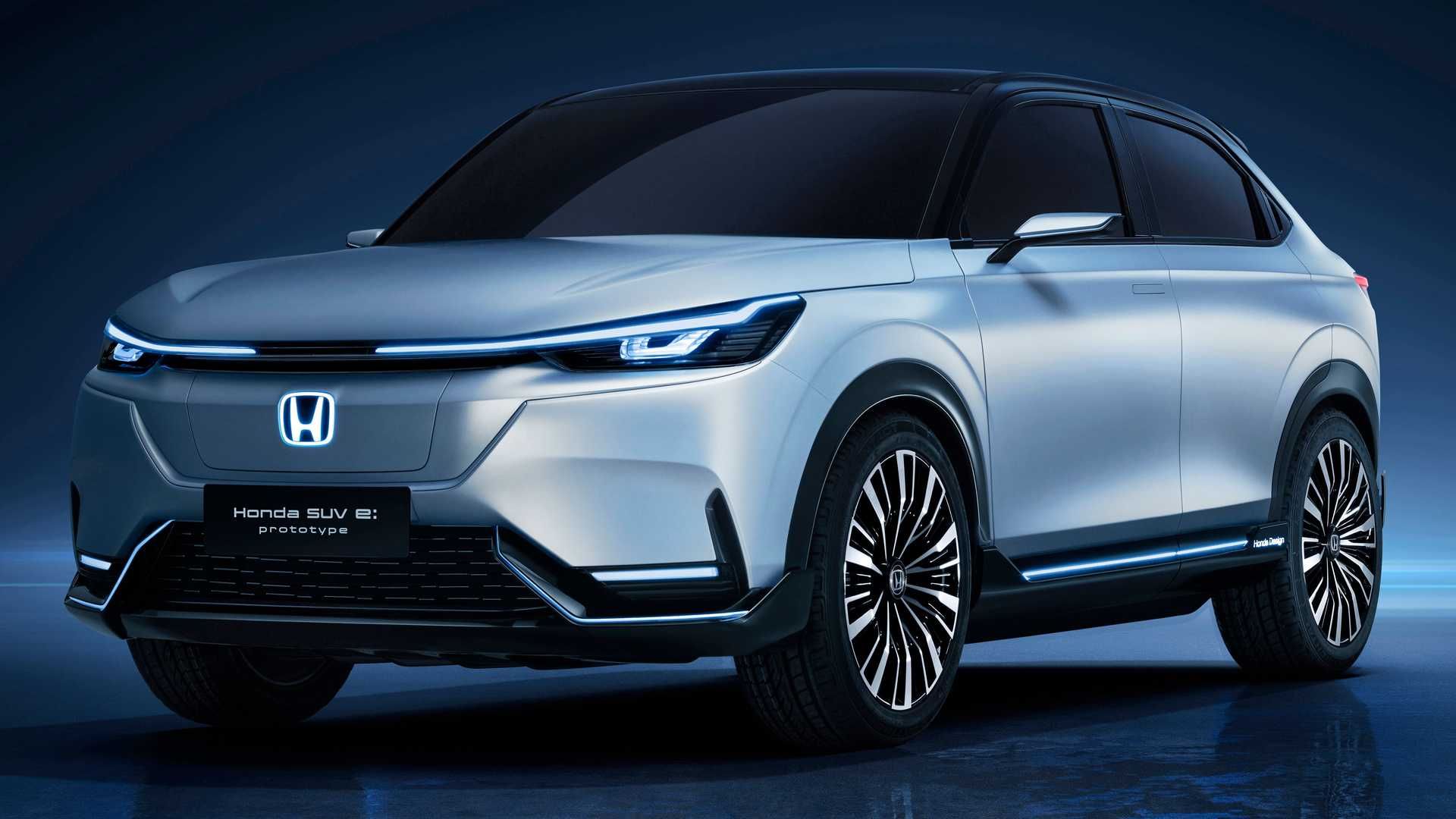 نمای سه چهارم پروتوتایپ شاسی بلند برقی هوندا / Honda SUV E:Prototype Concept