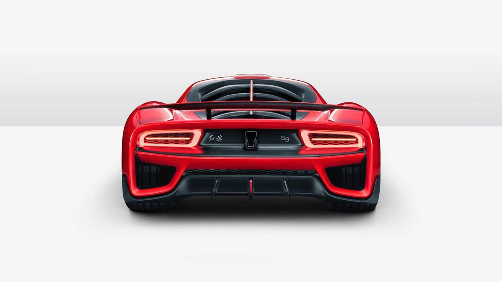 نمای پشت ابرخودرو هونگ چی Hongqi S9 Hypercar