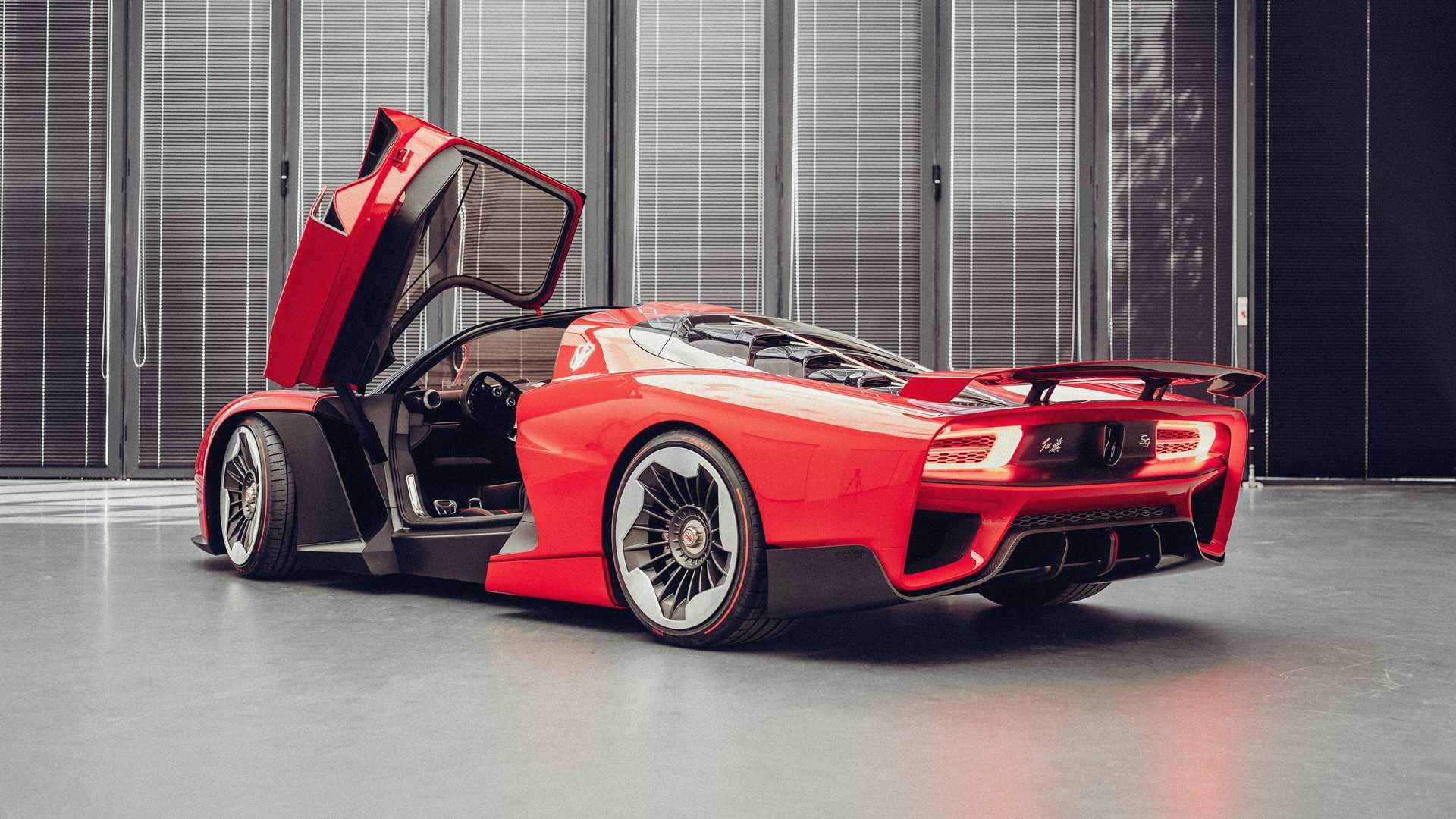 نمای درهای باز ابرخودرو هونگ چی Hongqi S9 Hypercar