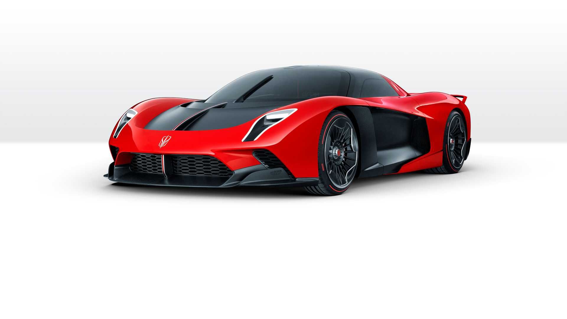 نمای سه رخ جلو ابرخودرو هونگ چی Hongqi S9 Hypercar