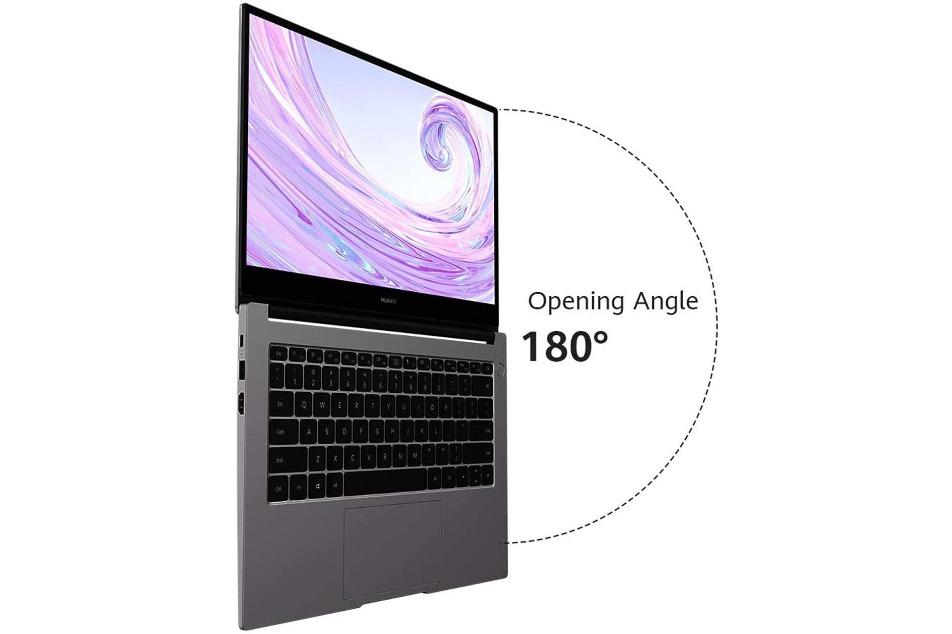 زاویه باز شدن 18 درجه ای میت بوک دی ۱۴ / MateBook D14 هواوی