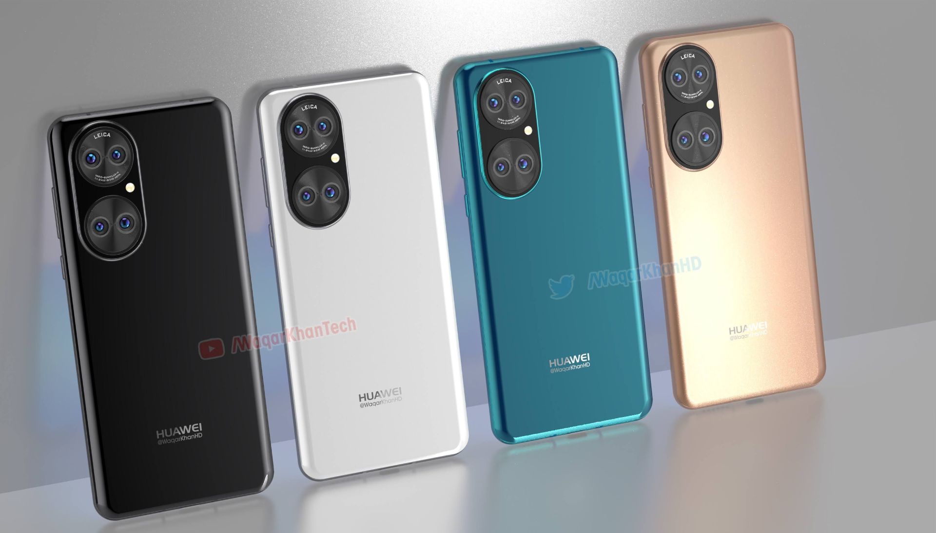 رندر غیررسمی هواوی پی 50 / Huawei P50 رنگ بندی نمای پشت