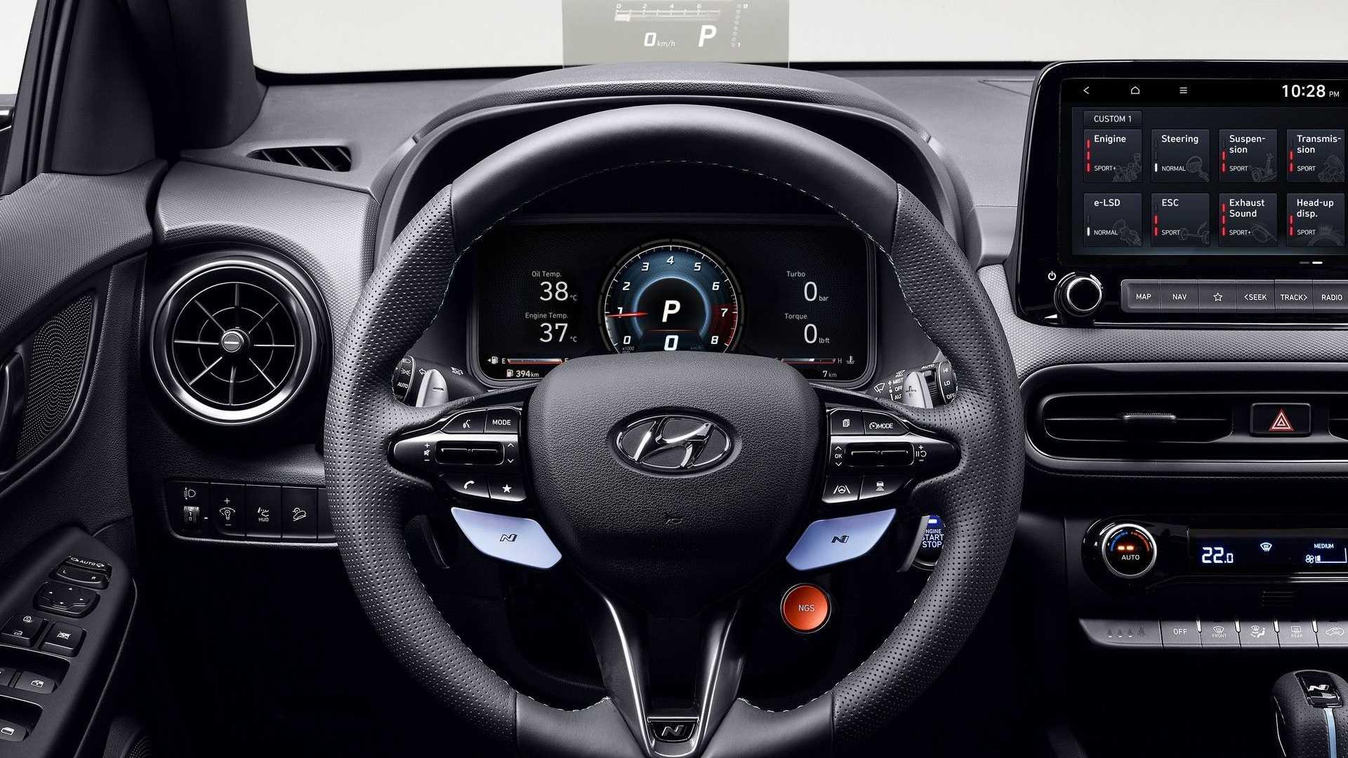 نمای فرمان Hyundai Kona N هیوندای کنا