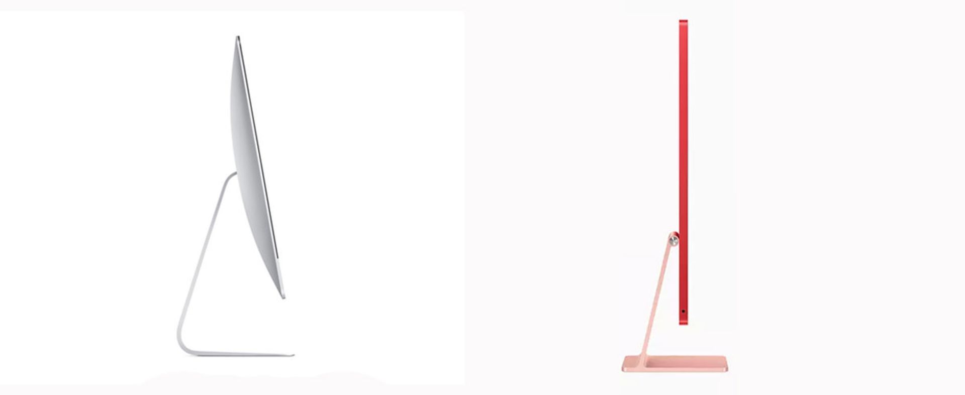 مقایسه طراحی کناری آیپد ۲۱/۵ اینچی و ۲۴ اینچی اپل