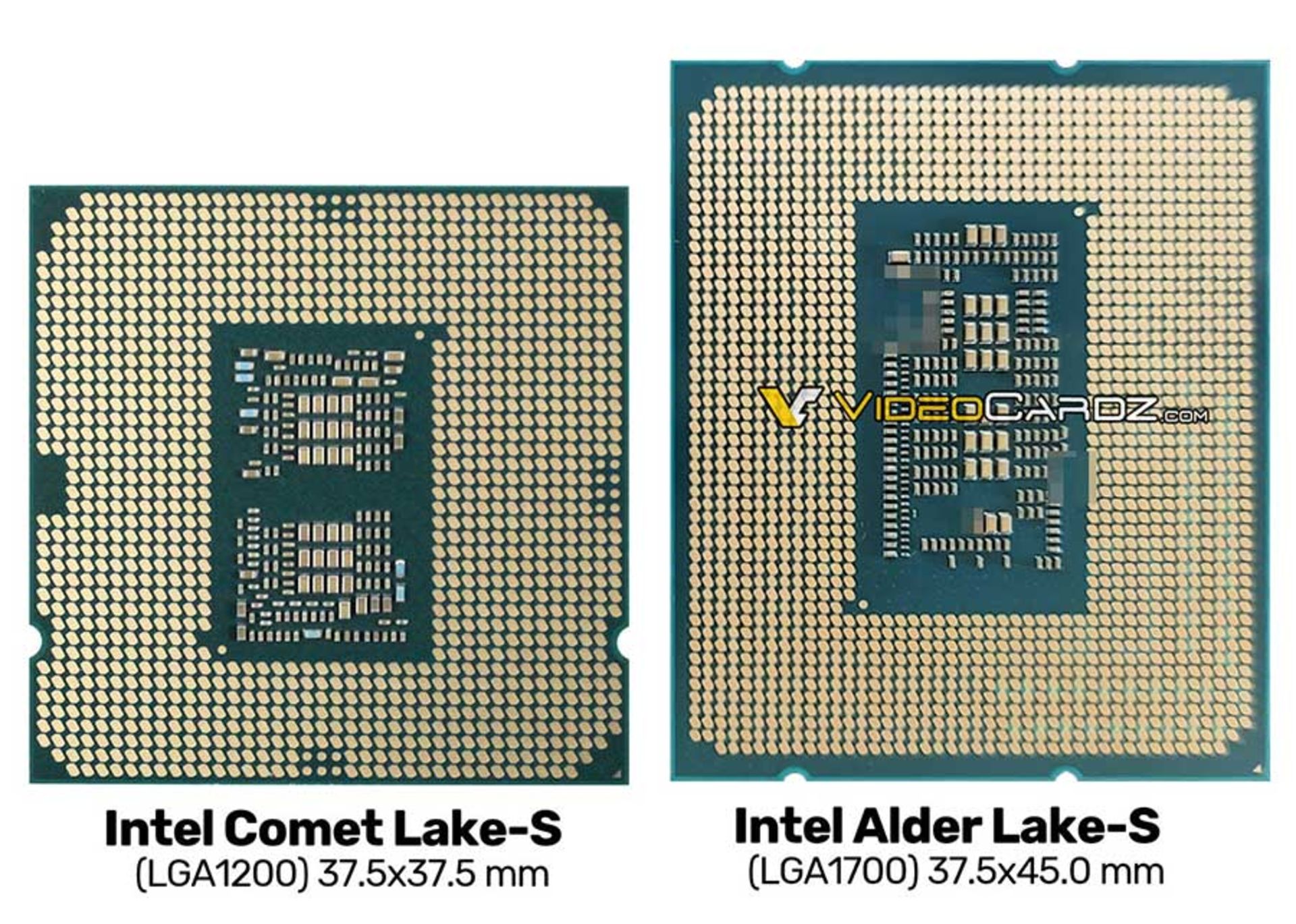 پردازنده کامت لیک در مقایسه با آلدر لیک اینتل