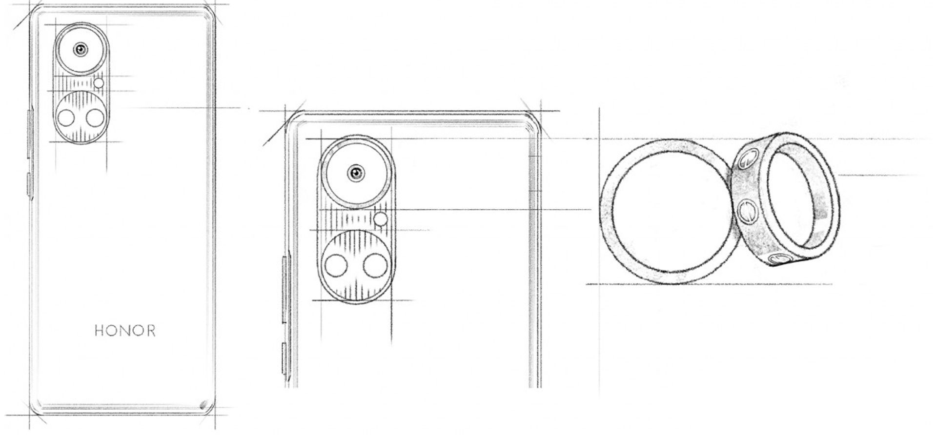 طرح اولیه گوشی آنر ۵۰ / Honor 50 فاش شده