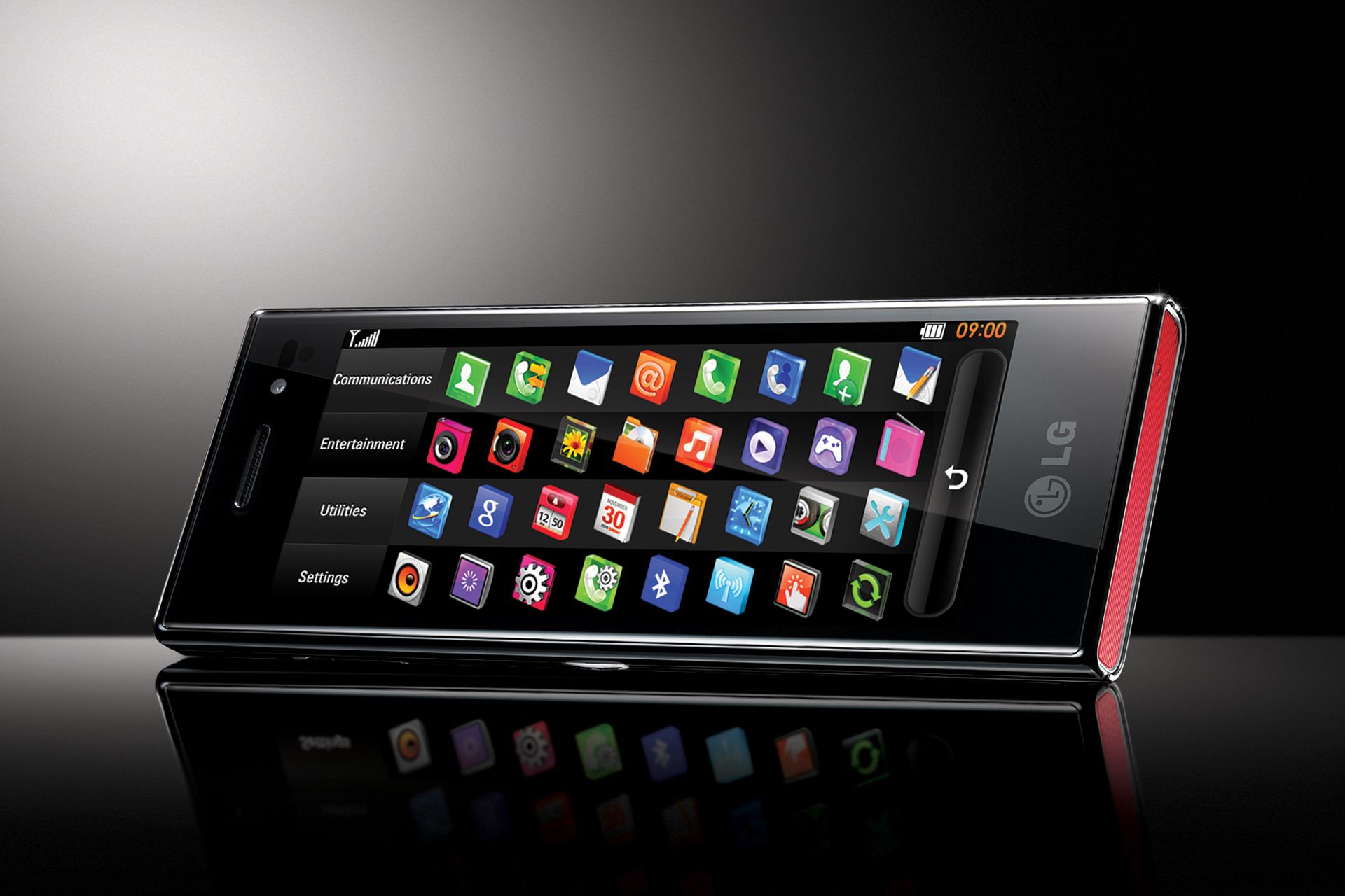 گوشی ال جی نیو شکلات / LG New Chocolate حالت افقی نمای جلو