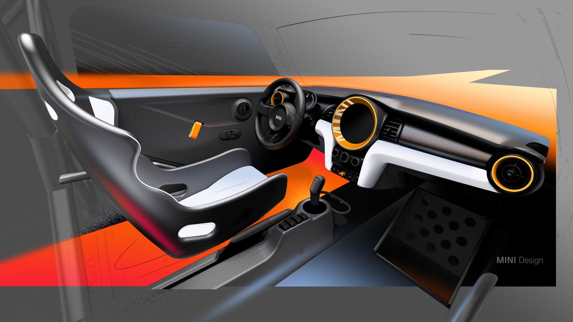 داشبورد و کابین خودروی برقی مینی الکتریکی پیس ‌ستر / MINI Electric Pacesetter